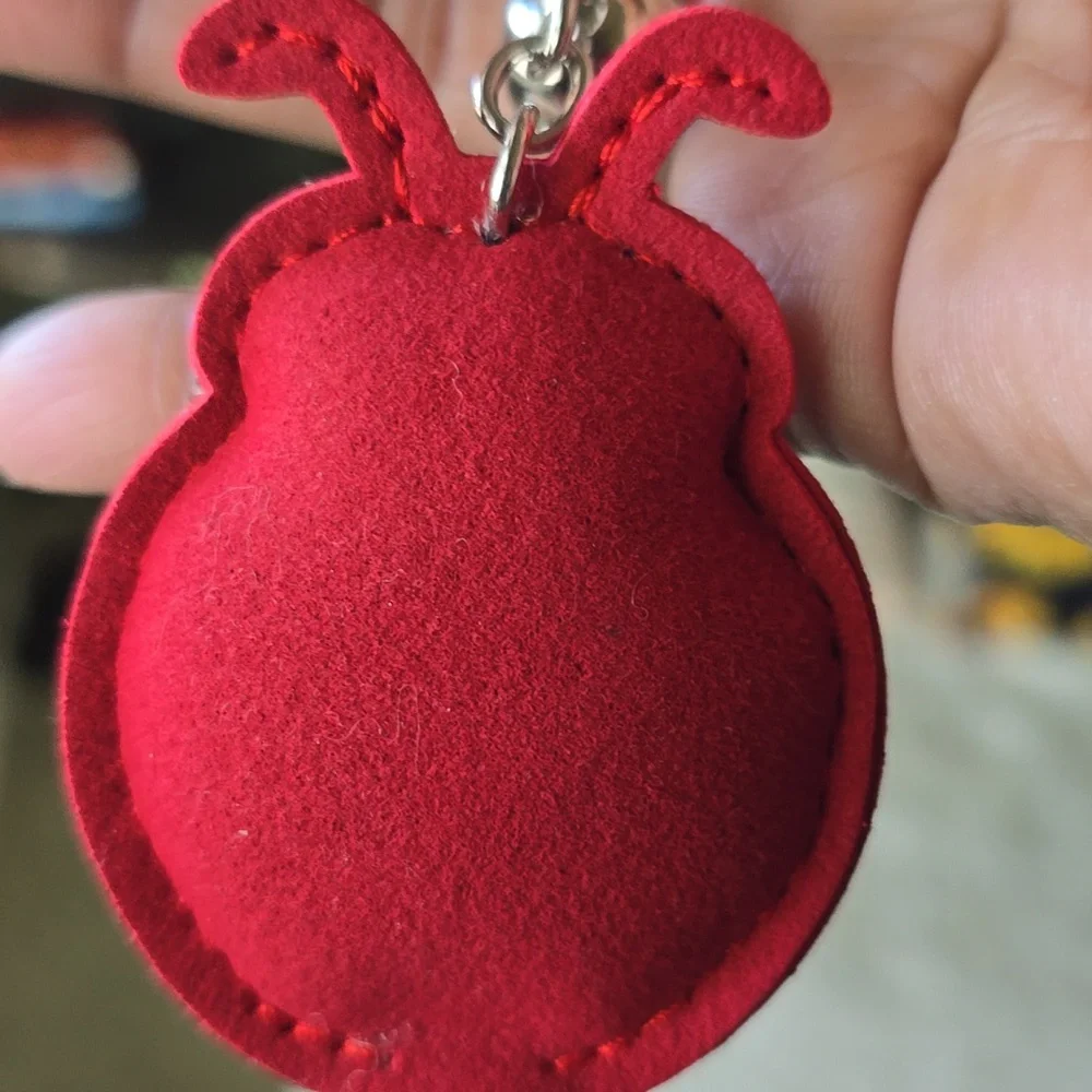 Red Rhinestone Ladybug Keychain - Picture 3 of 5